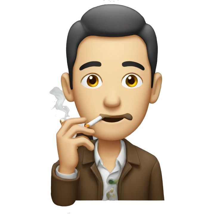 Man smoking cigarettes  emoji