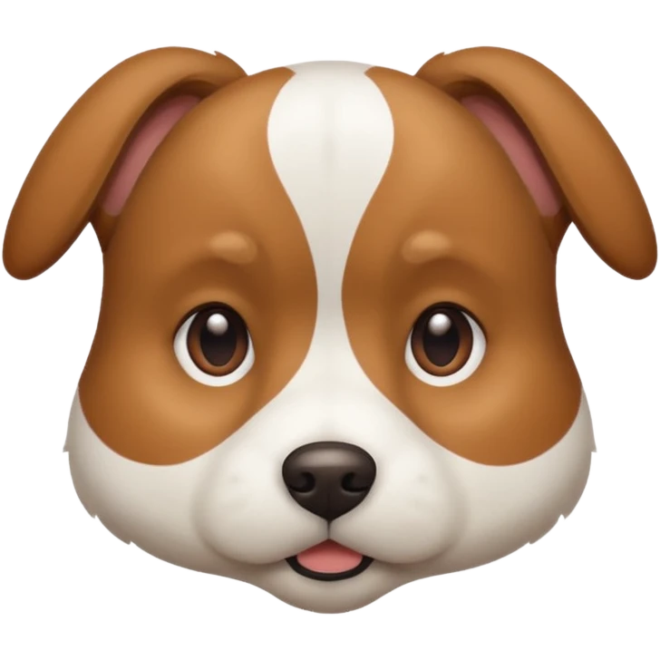 Brown and white dog emoji