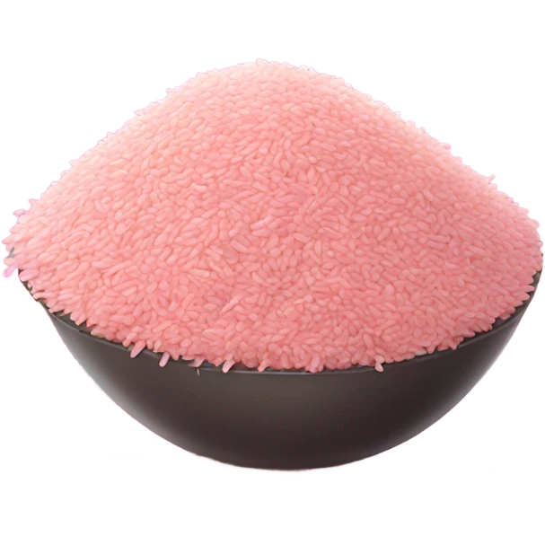 Pink rice with glitter emoji