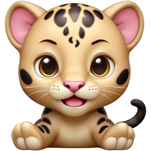Cinematic Comical Baby Panther Portrait Emoji, Head tilted dramatically with an exaggeratedly shocked expression, featuring a compact, endearing build with wide, comically expressive eyes full of humorous disbelief, Simplified yet hilariously expressive features, highly detailed, glowing with a slightly sassy glow, high shine, dramatic yet playful, stylized with an air of quirky youthful charm, soft glowing outline, capturing the essence of a meme-worthy baby panther that looks ready to side-eye its way into viral fame! emoji