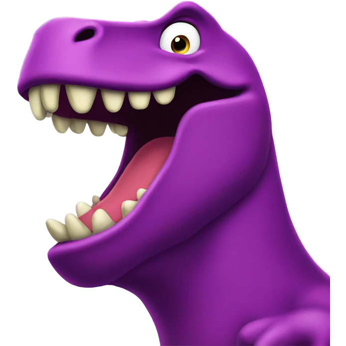 Barney the dinosaur angry emoji