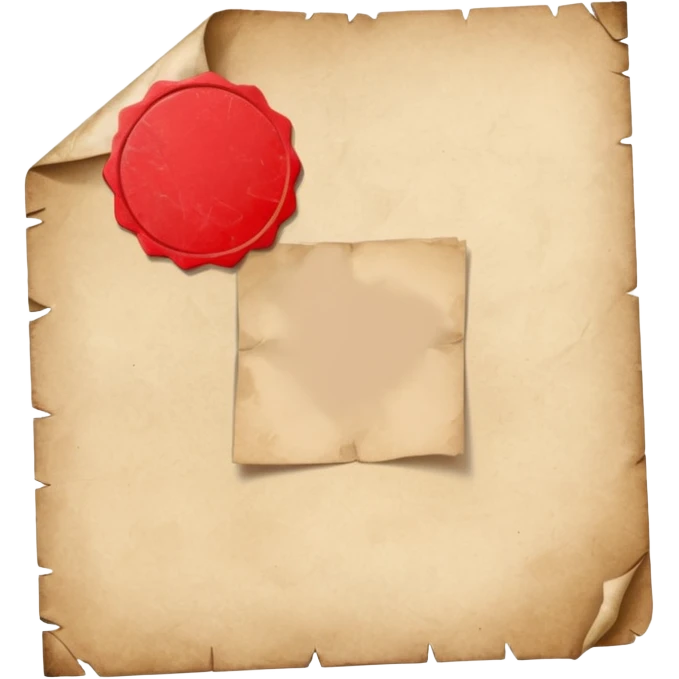PDF file emoji, document with folded corner and red label, no text emoji
