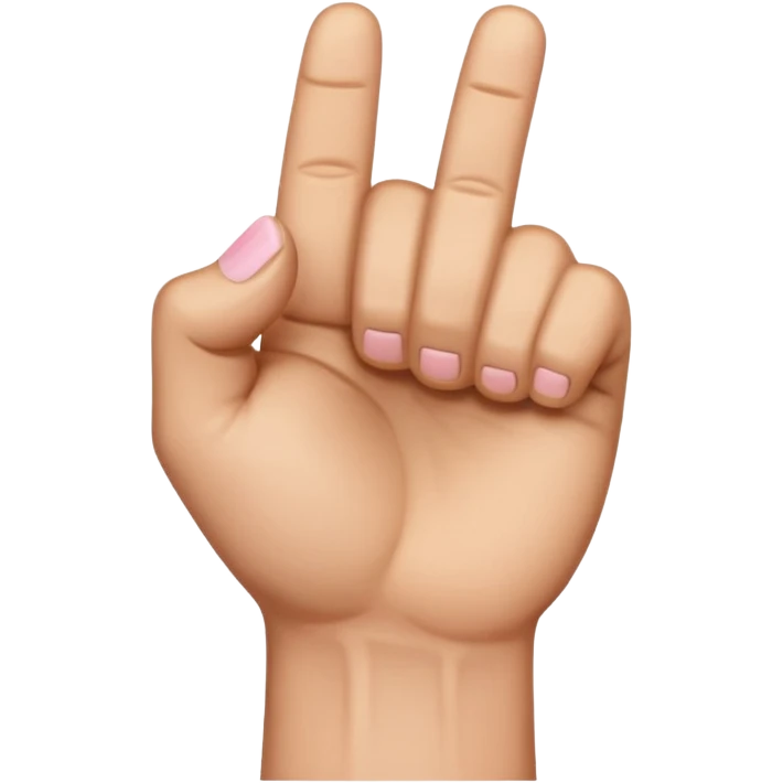 light brown hand in a fist with pinky finger raised emoji