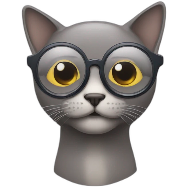 Chat avec des lunettes emoji