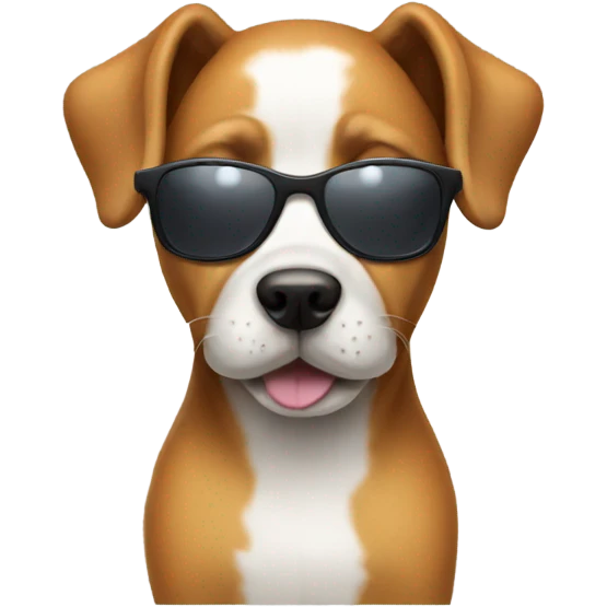 Dog with sunglasses  emoji