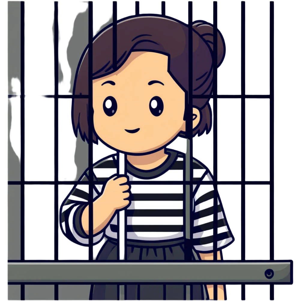 girl behind prison bars emoji