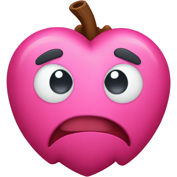 Corazón granate con lazo rosa emoji