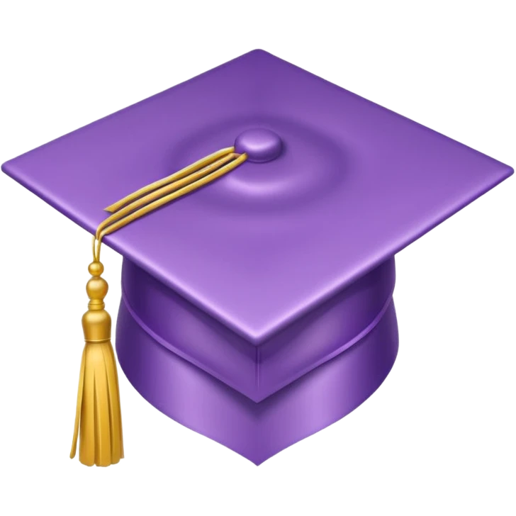 lilac graduation cap emoji