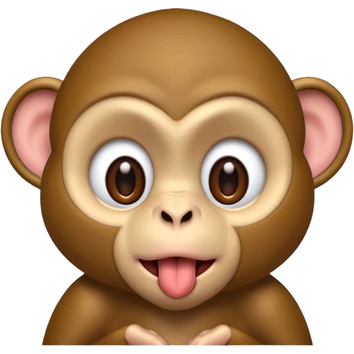 monkey sticking out tongue shy emoji