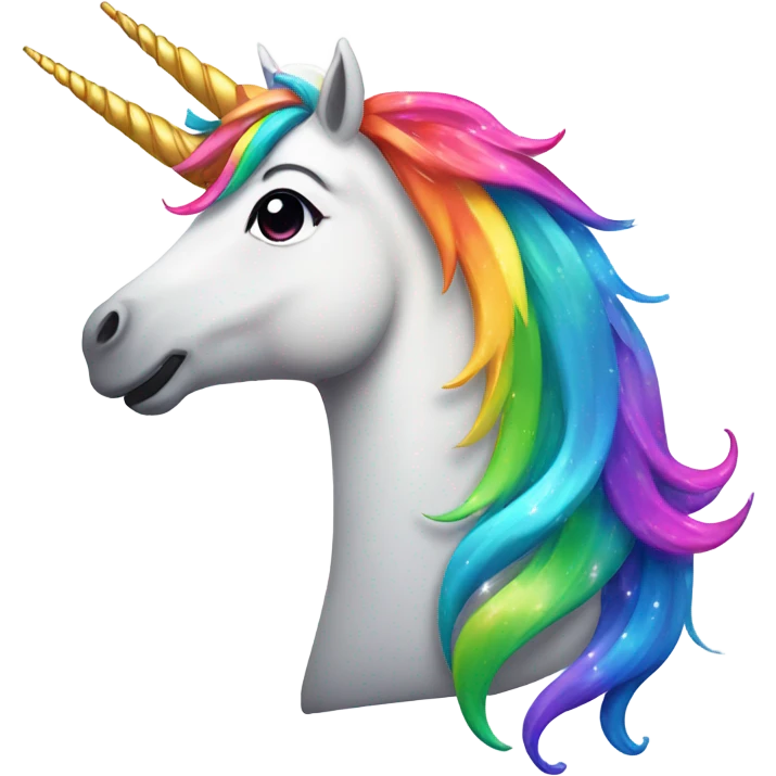 unicorn barfing rainbows and sparkles emoji
