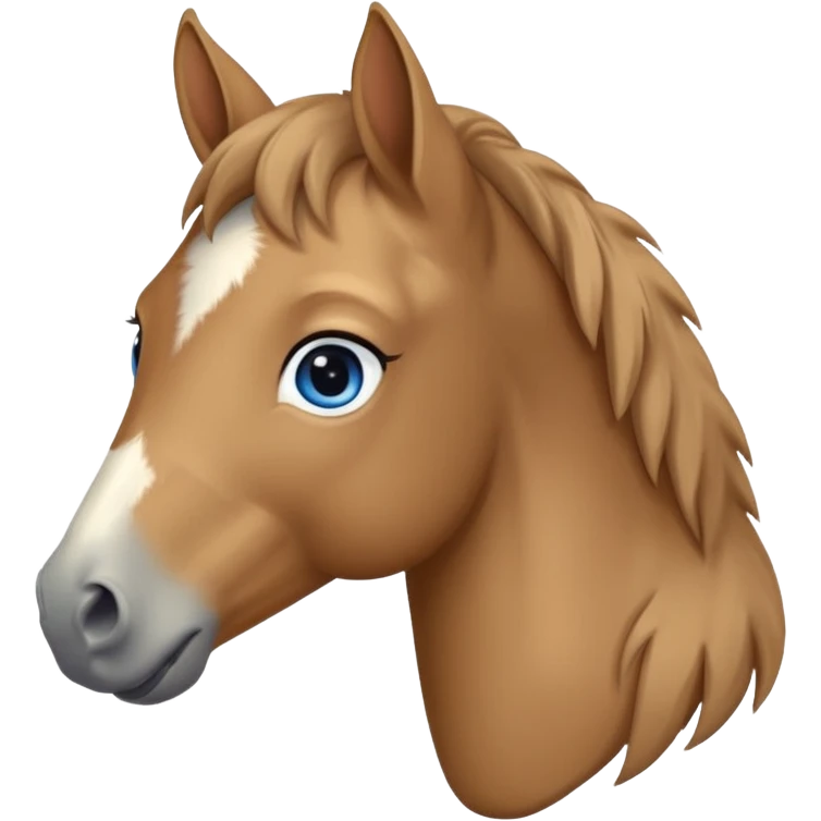 a foal horse with big blue eyes emoji