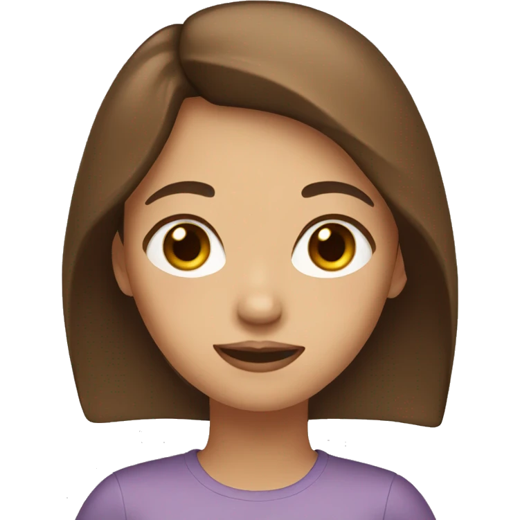 Girl with brown hair emoji