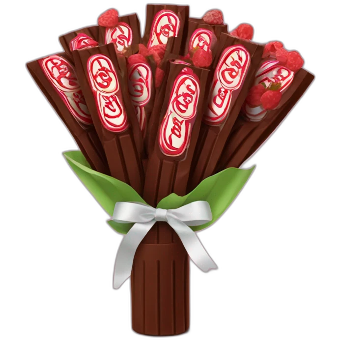 KitKat chocolate bouqet emoji