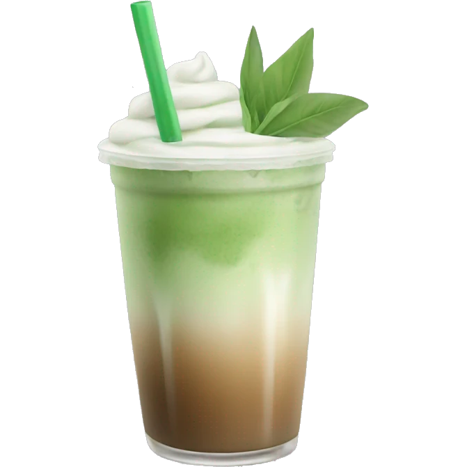 iced matcha latte emoji