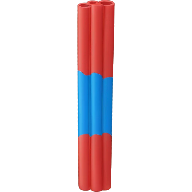 Red and blue colour Single Straw  emoji