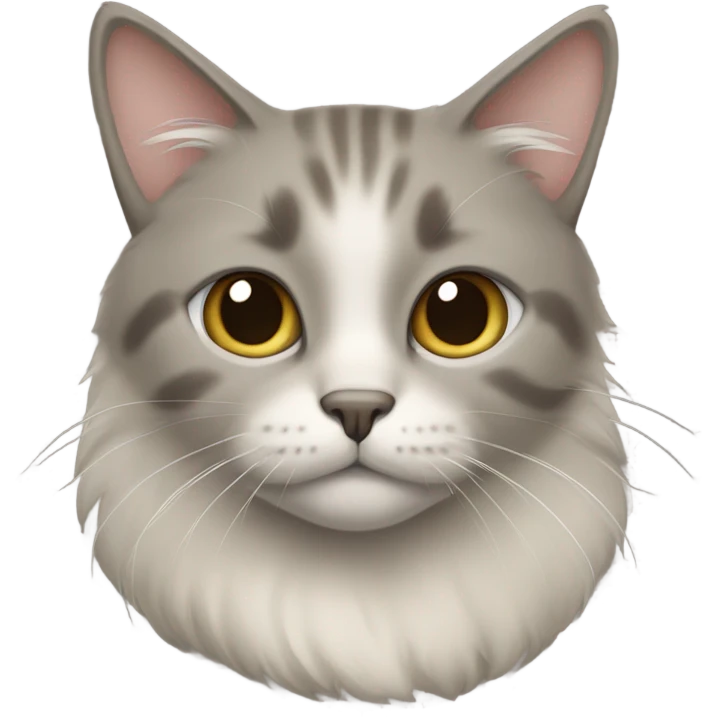 Greyish cat with a little color  emoji