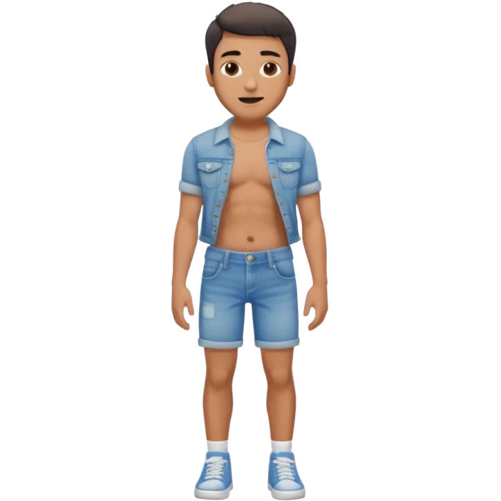 male denim shorts emoji