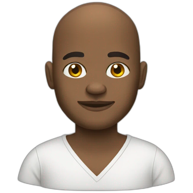 bald melanesian programmer emoji