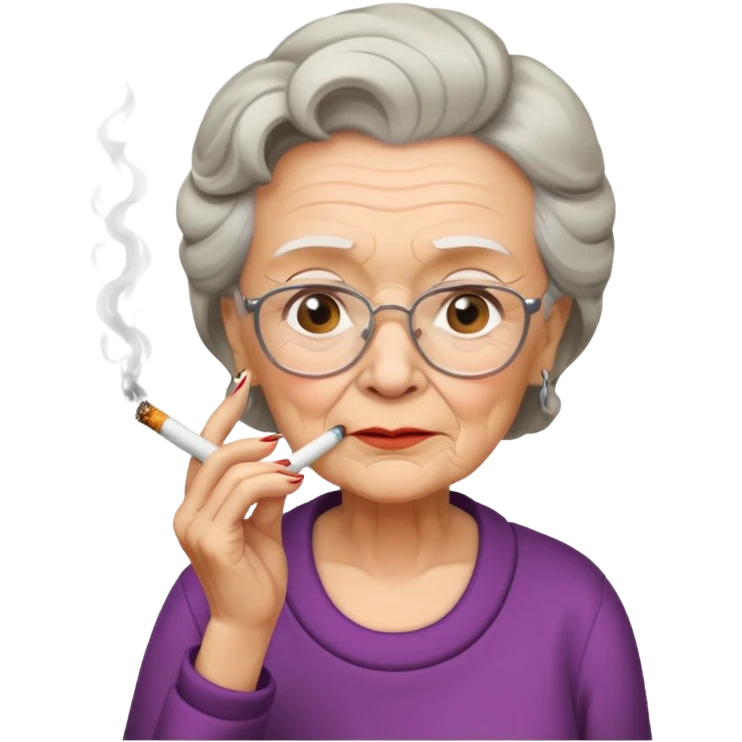Grandma smoking emoji