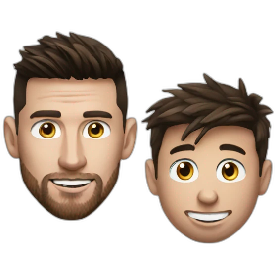 Messi with Ronaldo  emoji