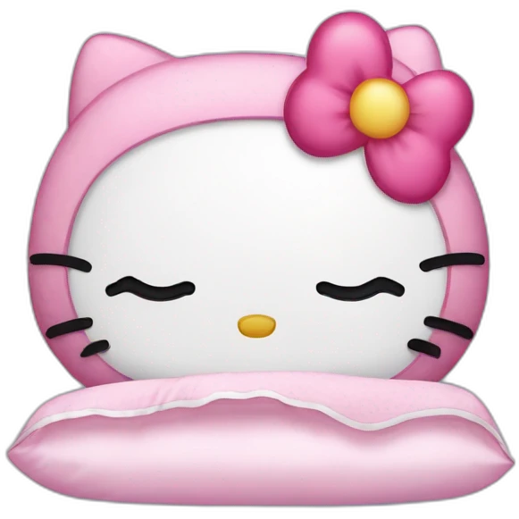 Hello kitty sleep emoji