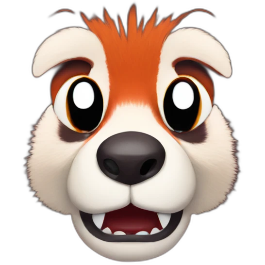 red panda face angry emoji