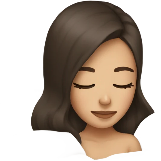 Brunette girl sleeping emoji