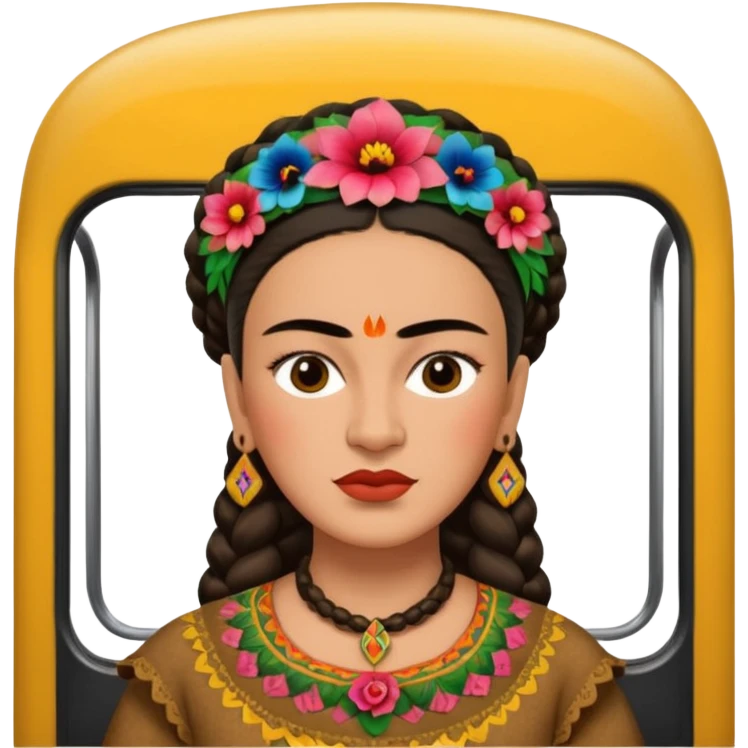 Frida Kahlo on the bus emoji