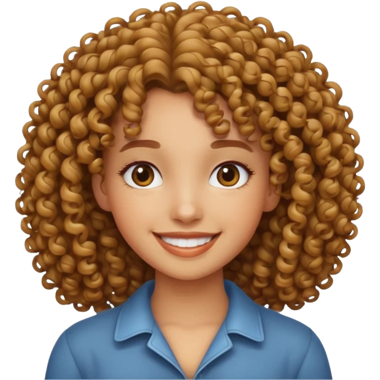 Menina cacheada emoji