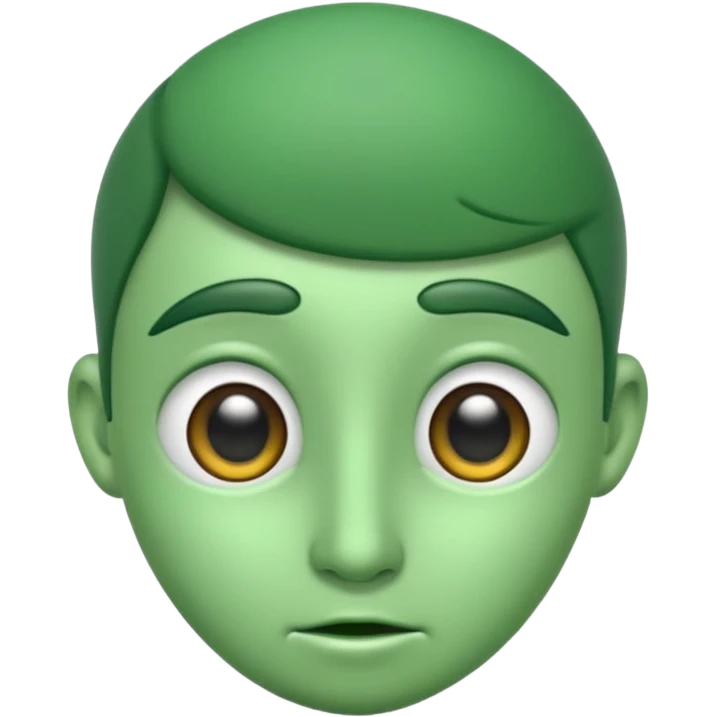 A green head with a green proboscis emoji
