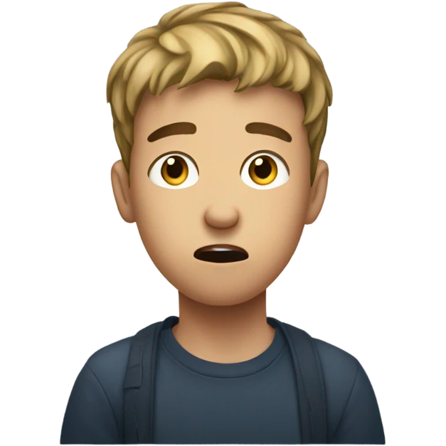 Guy biting nails emoji