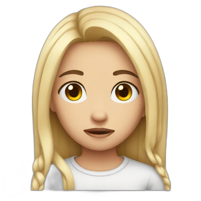 sad girl emoji