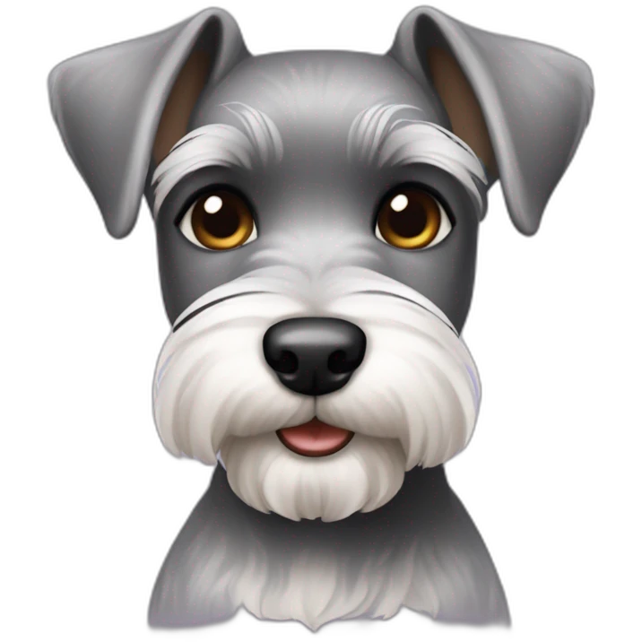 Cute little Miniature Schnauzer emoji