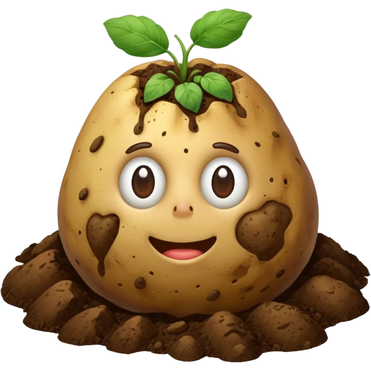 Potato in ground emoji
