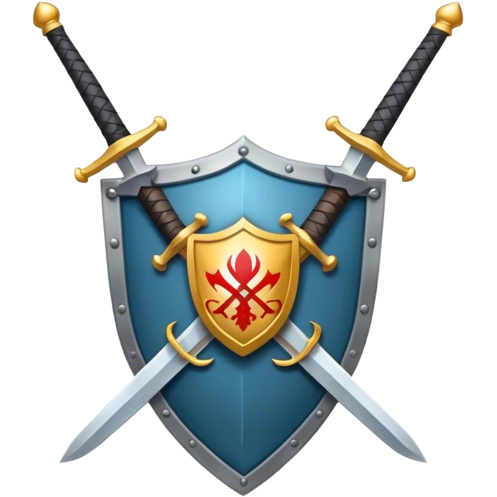 crossed swords  shield and cs on the shield   emoji