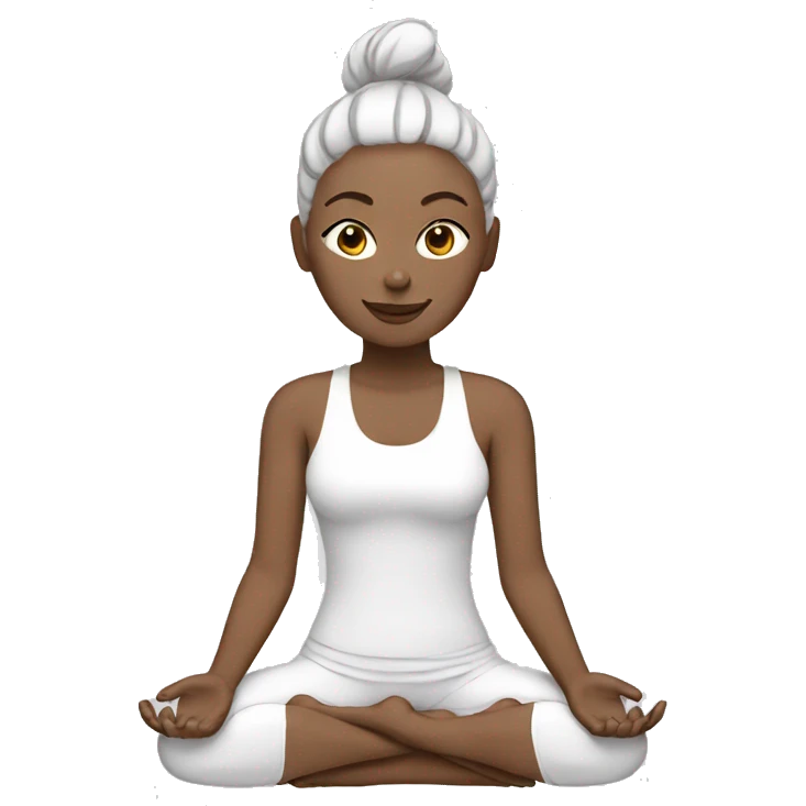 Femme blanche yoga  emoji