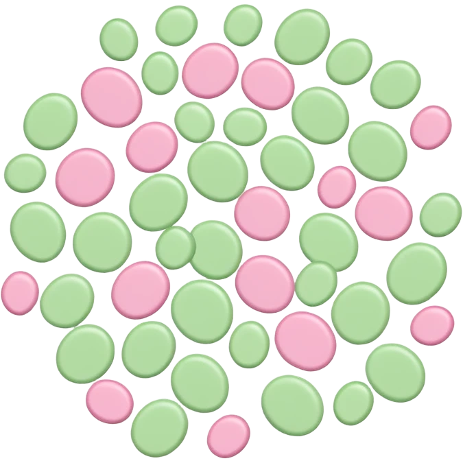 light green and pink confetti floral emoji