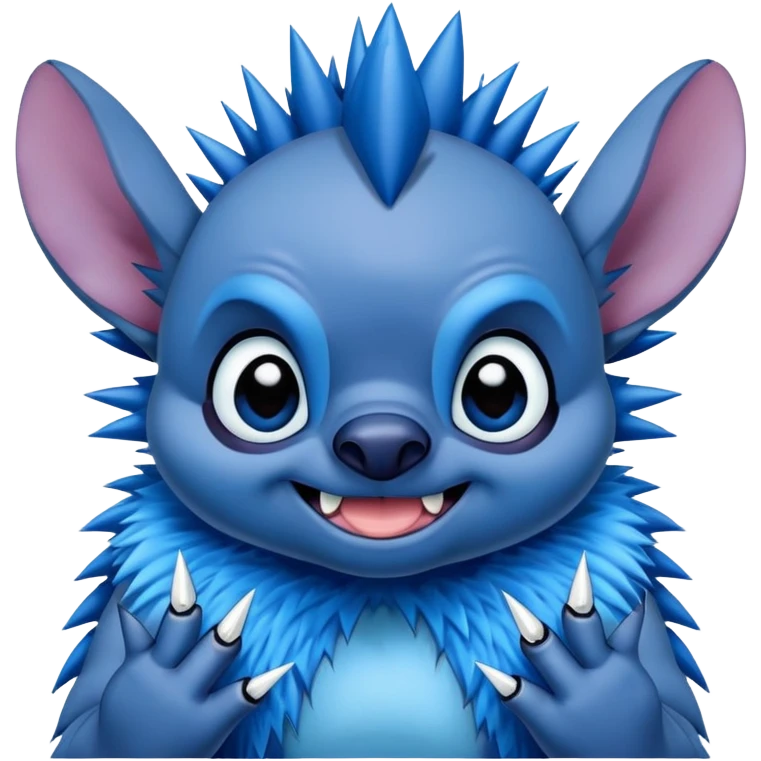 Stitch with long nails emoji