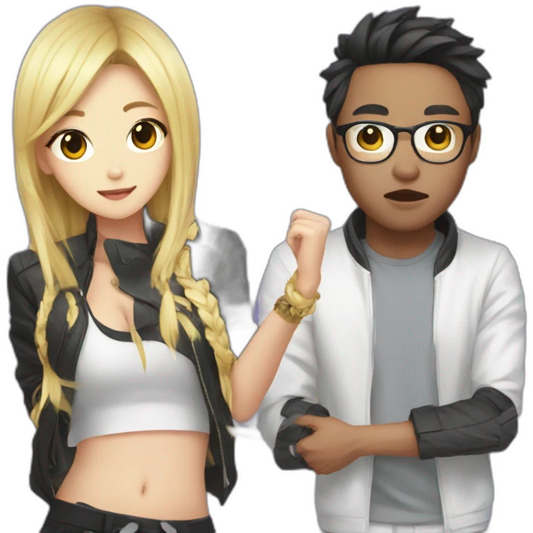 ikai battling with a kpop star emoji