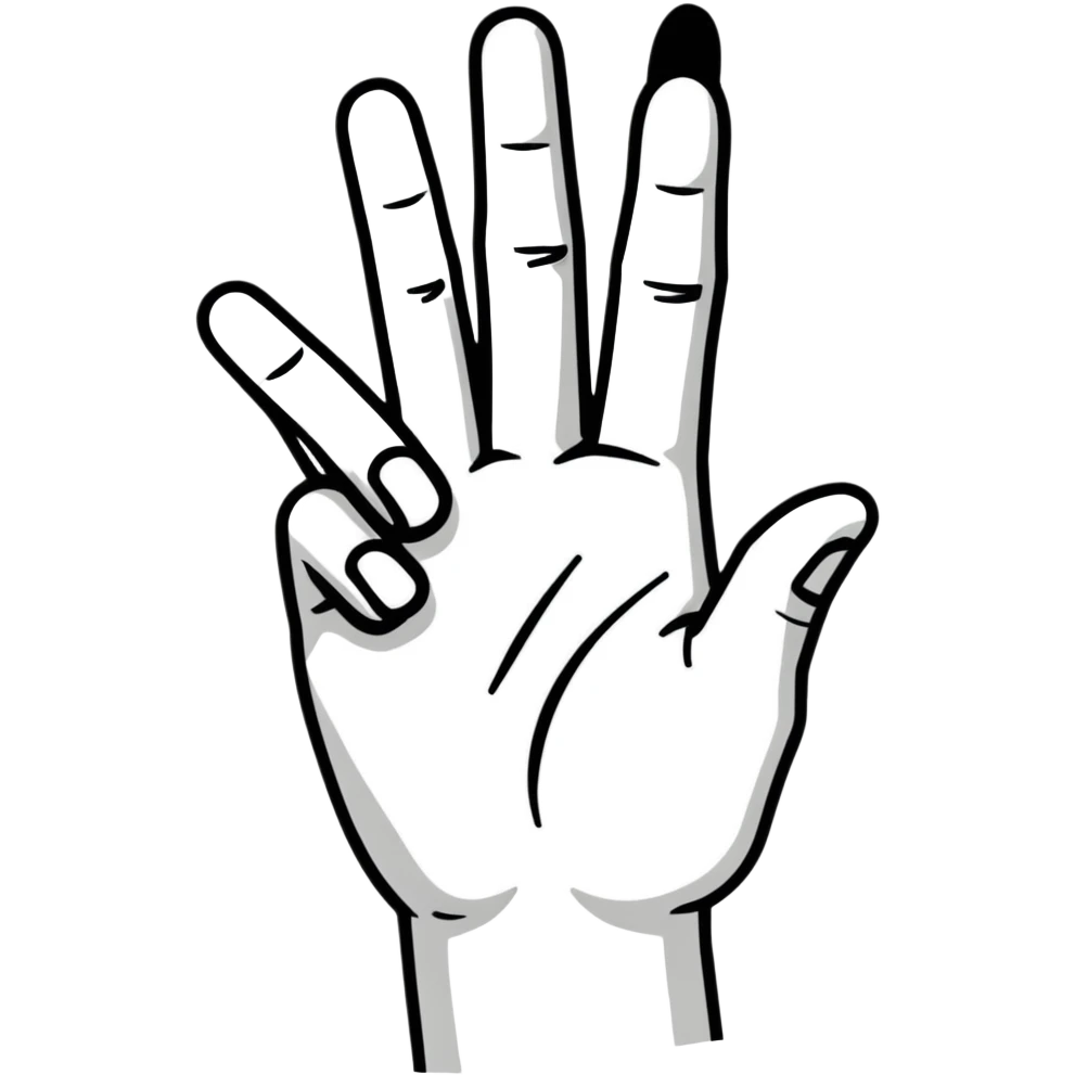 hand with two fingers crossed for luck emoji