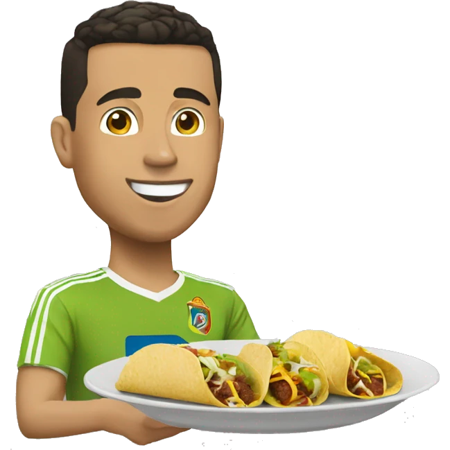 Ronaldo qui mange un tacos  emoji
