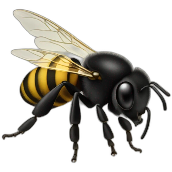 abeille noire emoji