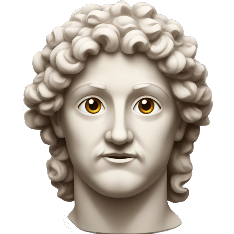 greek statue with brown curls only the face emoji