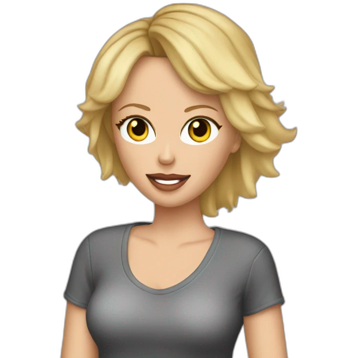 charlize theron wearing t-shirt emoji