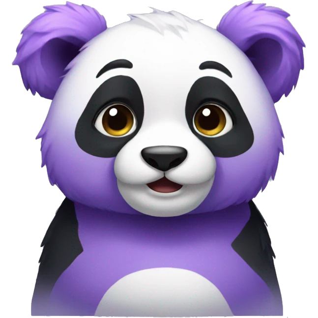 purple hair panda cute  emoji