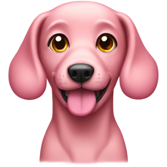 Pink dog  emoji
