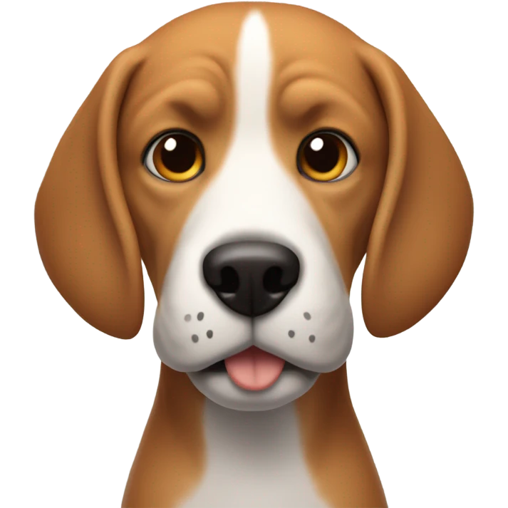 Part beagle and part human emoji