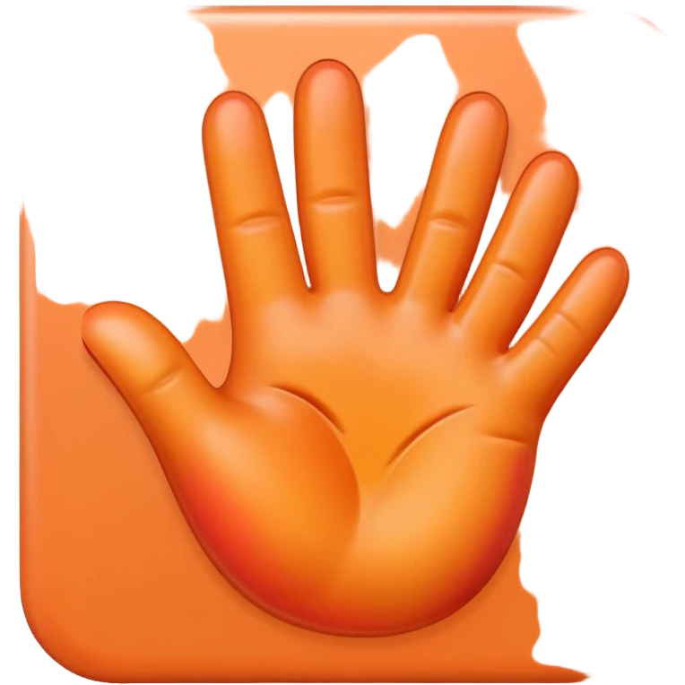 Peach emoji with hand print emoji