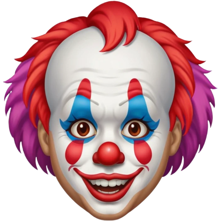 Clown dropping down to show butt be emoji