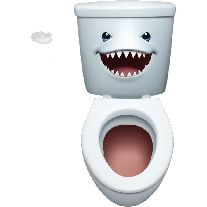 Shark on toilet emoji